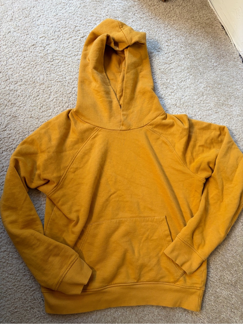Pact organic cotton Mustard Yellow Women's Hooded Sweater